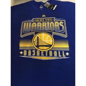 Golden State Warriors Majestic Nba Large Tee Shirt Free Shipping